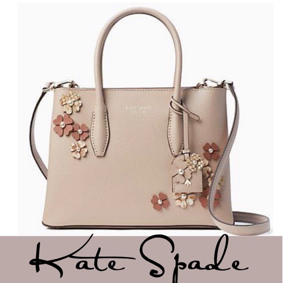kate spade Handbags - KATE SPADE Beige Eva Pearl Flower Handbag NWT